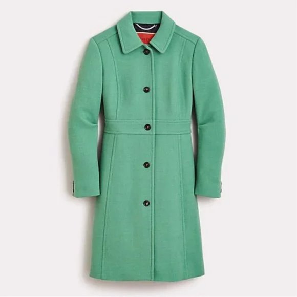 J Crew Double Cloth Italian Wool Classic Lady Day Coat with Thinsulate - Picture 1 of 8